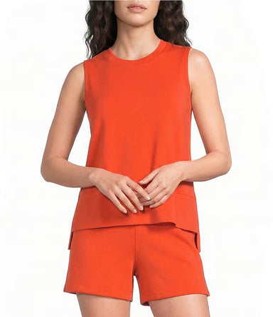 AirEssentials Crewneck Tank in Sunset Coral - Baseline Social