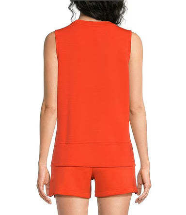 AirEssentials Crewneck Tank in Sunset Coral - Baseline Social