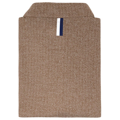 Performance Q-Zip in Herringbone Jacquard in Saddle Brown/White - Baseline Social