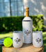White Wine & Champagne Chiller Gift Set W/ Pickleball Logo - Baseline Social