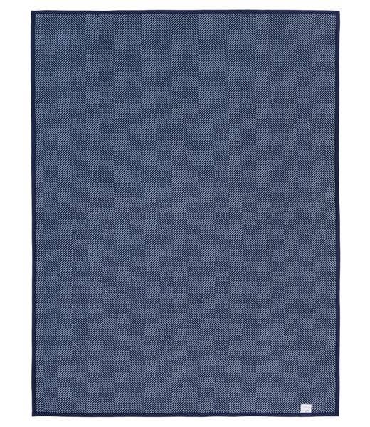 Harborview Herringbone Navy Blanket - Baseline Social