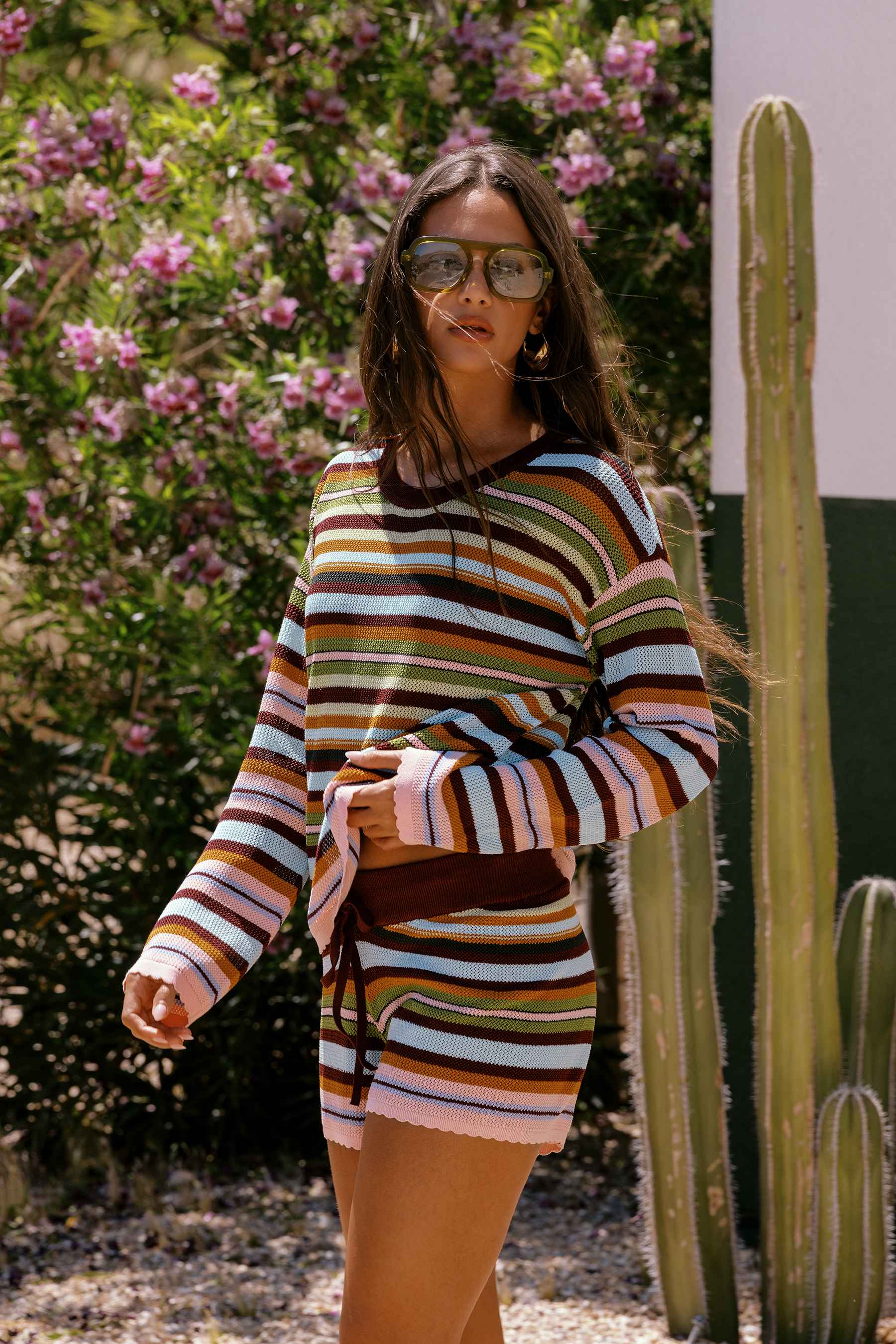 Beach Sweater in Paradise Stripe