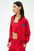 Splits59 Hayes Varsity Rigor Jacket in Pirate Red at Baseline Social