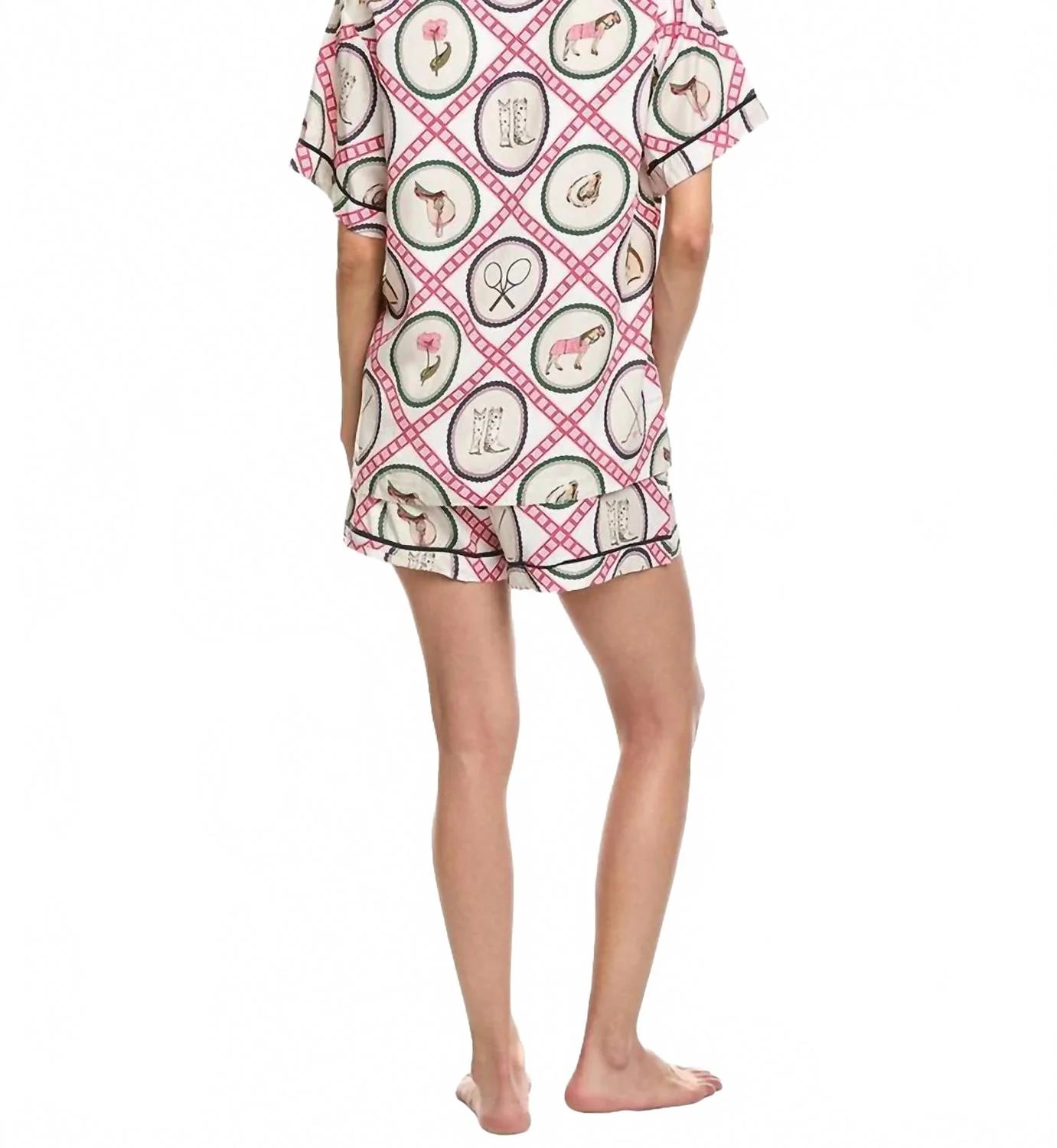 Saddles and Swings Country Club Pajama Shorts Set - Baseline Social