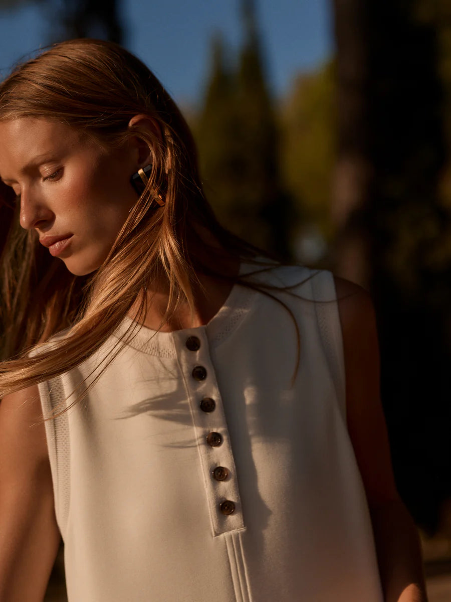 Varley Elba Tank Mini Dress in Pristine at Baseline Social