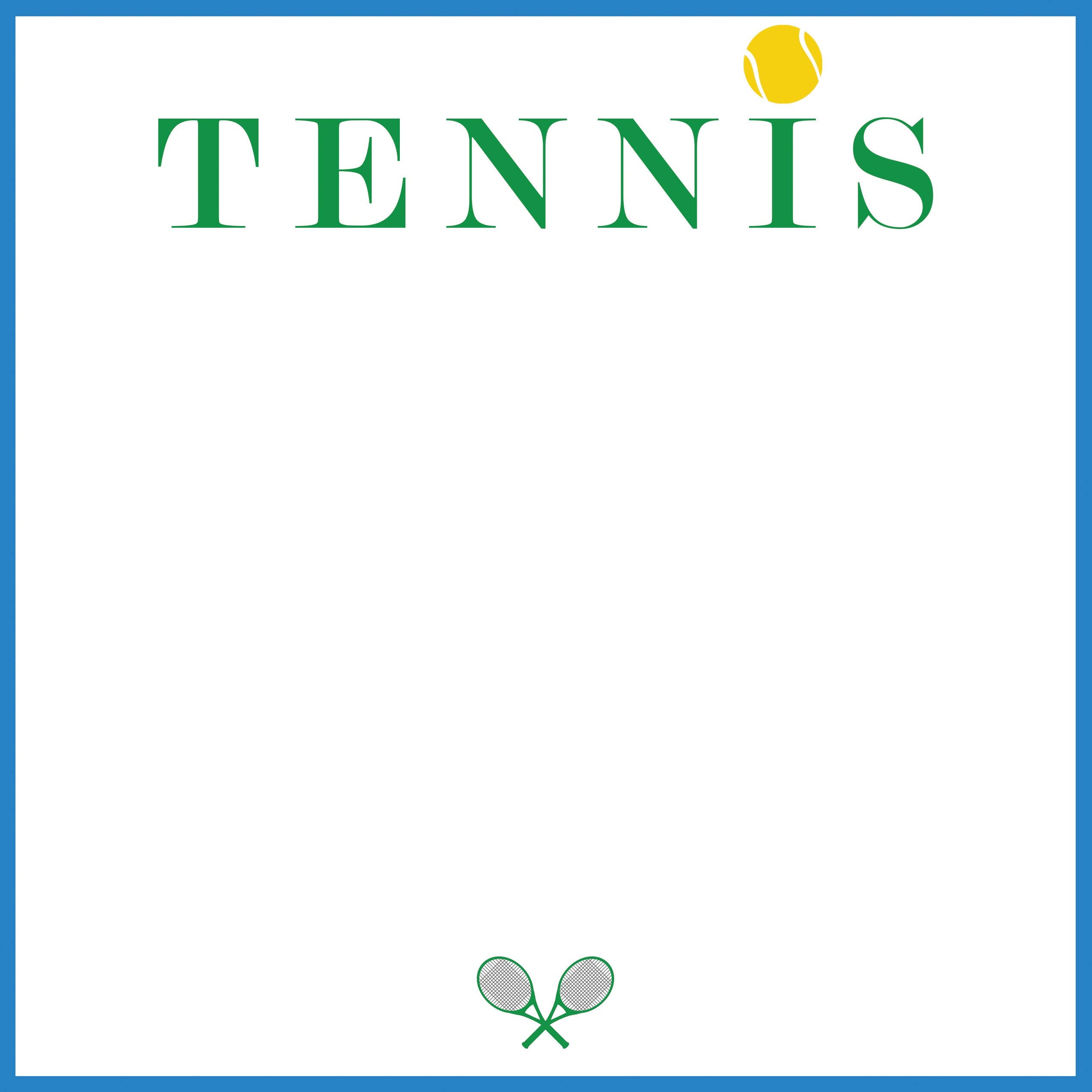 8.5"X8.5" 200 page SLAB Notepad | Tennis