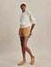 Varley Tasmin Cropped Sweat in Snow White at Baseline Social