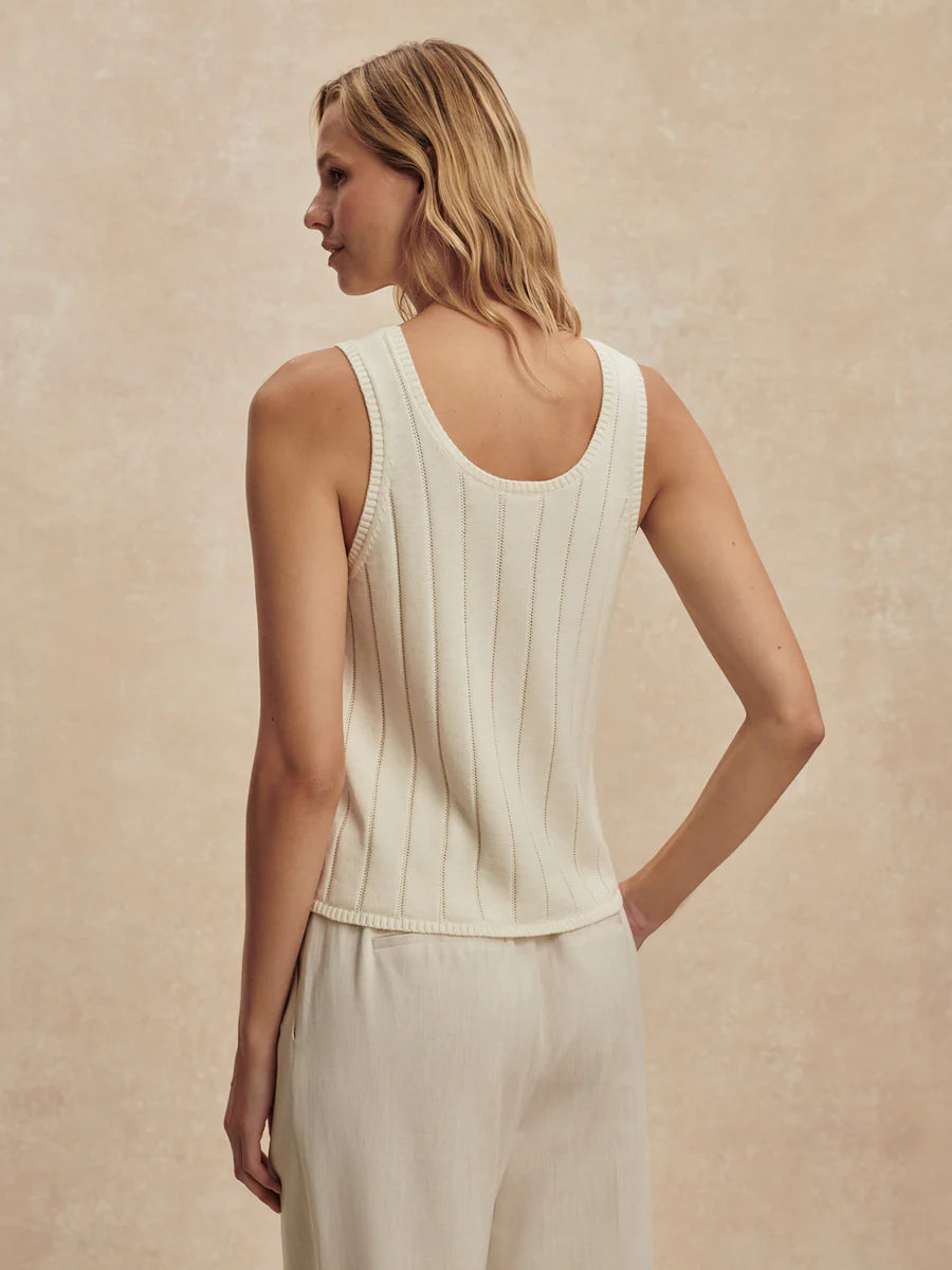 Varley Ayaka Wide Rib Tank in Pristine at Baseline Social