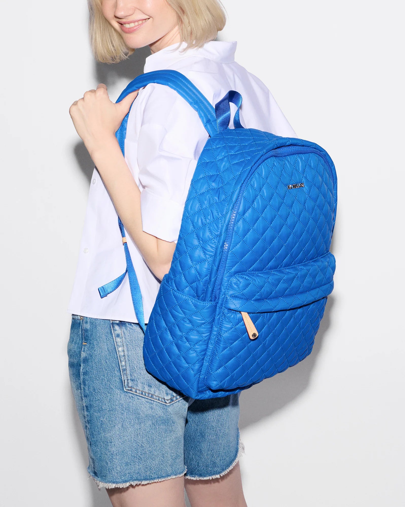MZ Wallace Metro Backpack in Surf Blue at Baseline Social