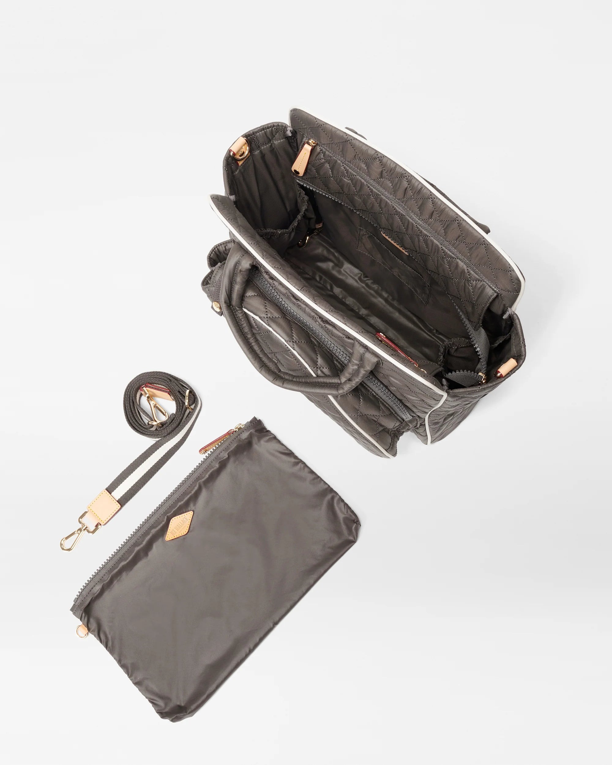 MZ Wallace Pickleball Tote in Magnet/Ecru at Baseline Social