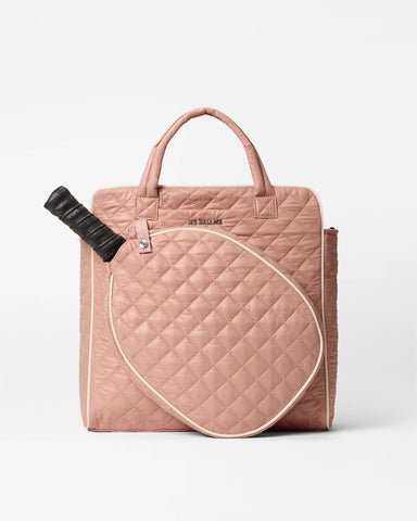 MZ Wallace Pickleball Tote in Dusty Rose/Ecru at Baseline Social