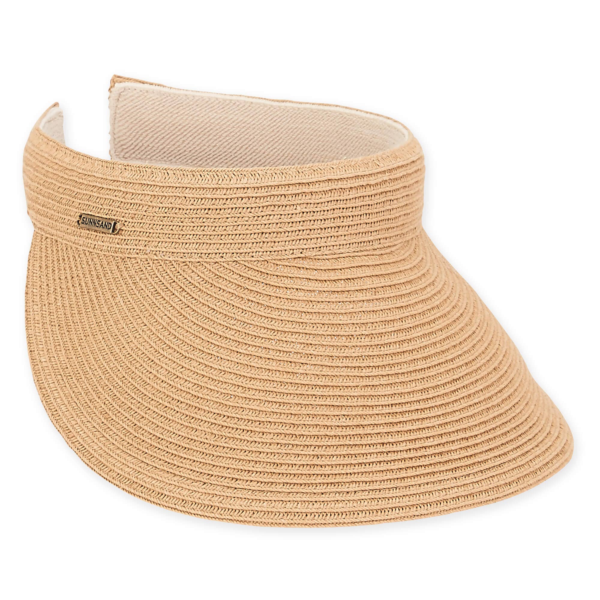 Tan, Paperbraid Visor, Brim 4" | HH2425 C