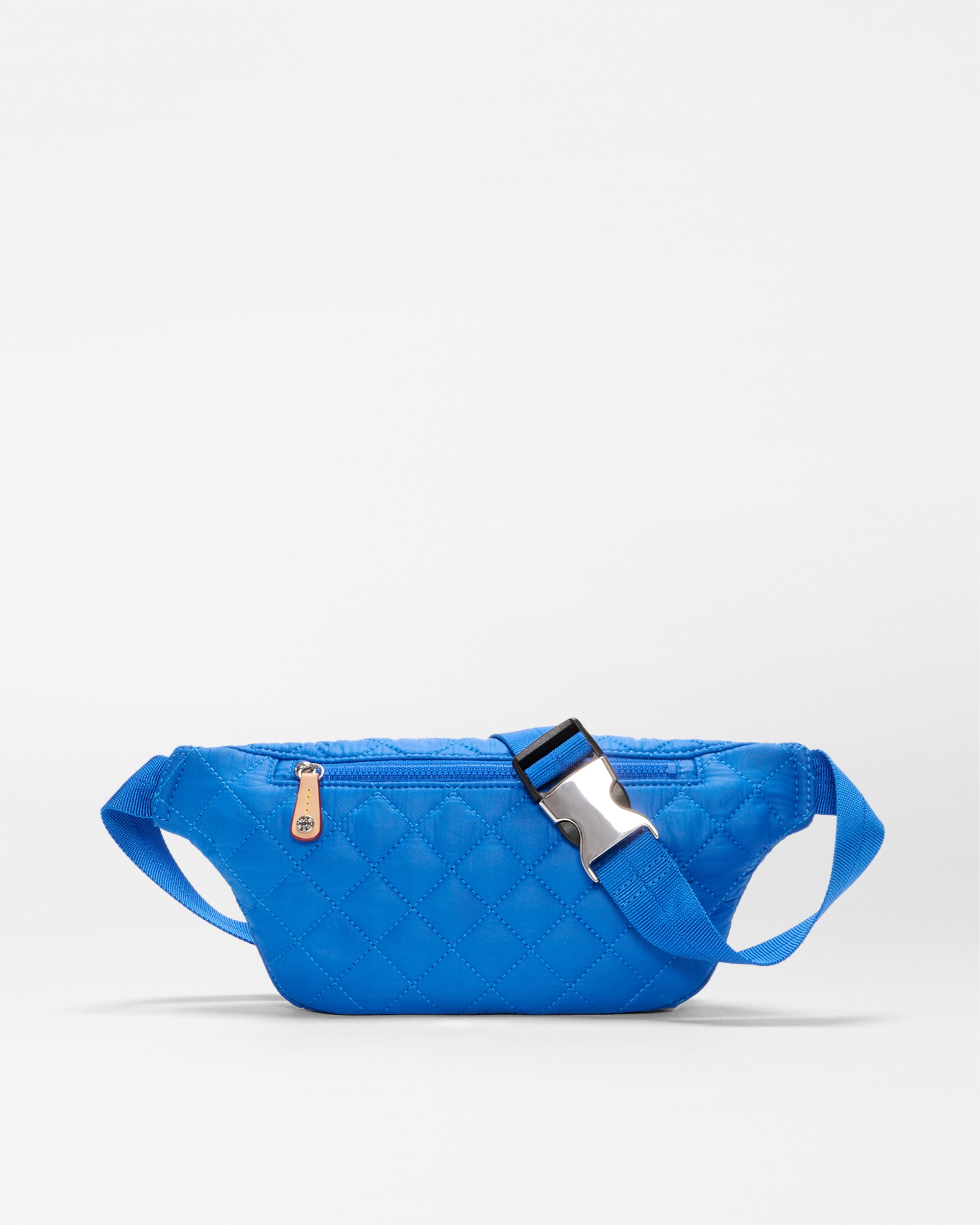 MZ Wallace Small Metro Sling in Surf Blue worn