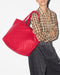 MZ Wallace Large Metro Tote Deluxe II in Red Apple detail