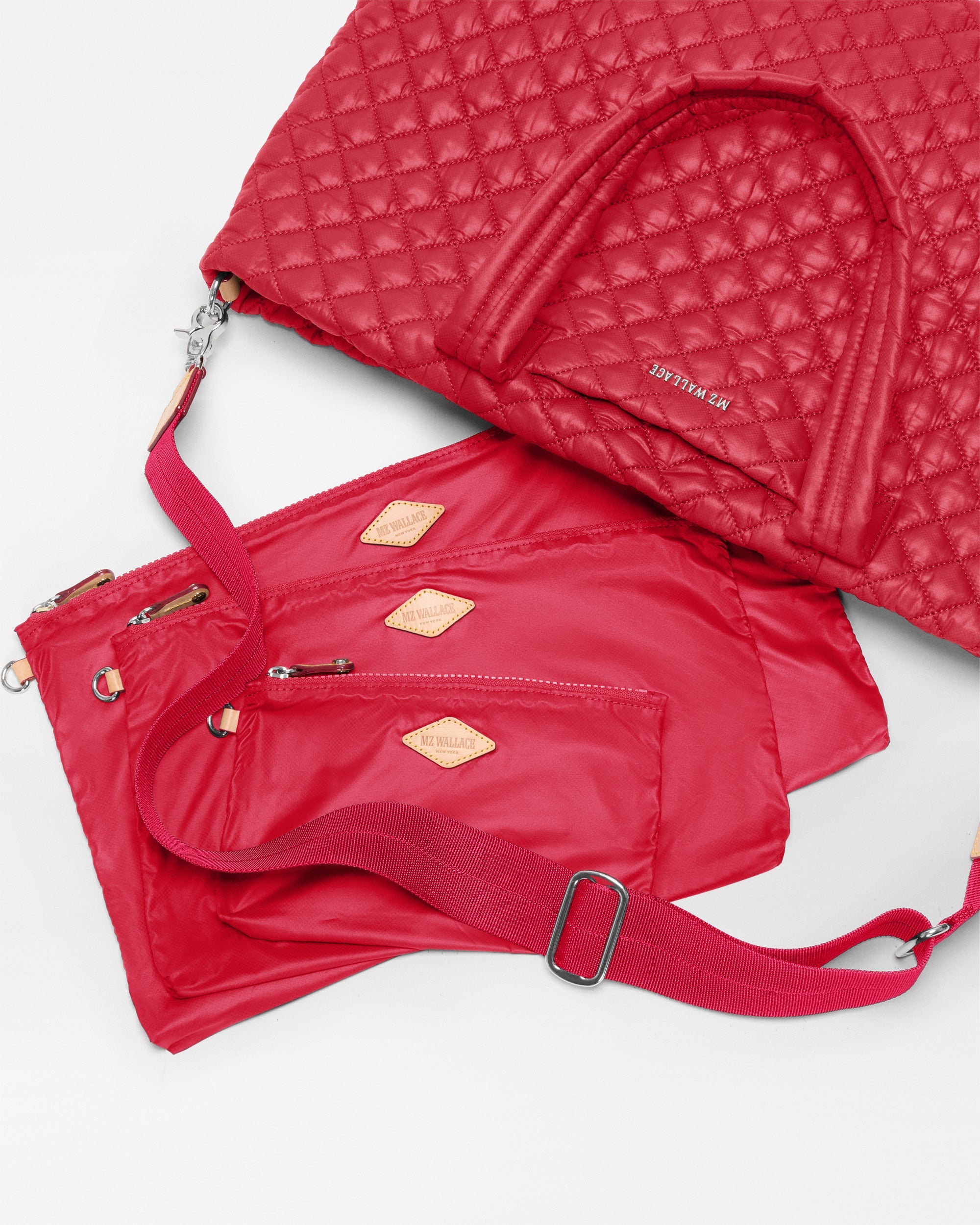 MZ Wallace Large Metro Tote Deluxe II in Red Apple back