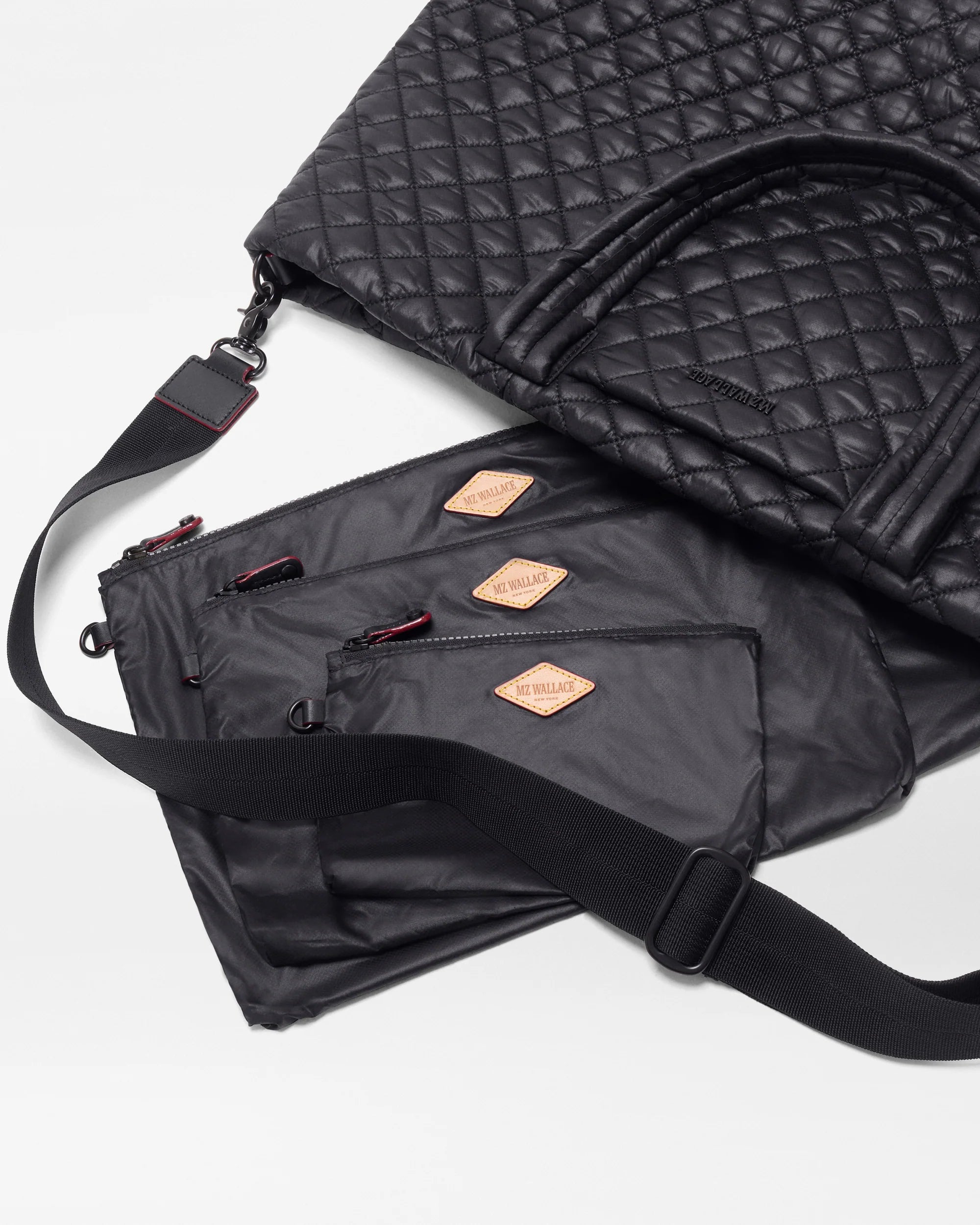 MZ Wallace Large Metro Tote Deluxe in Black at Baseline Social