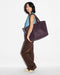 MZ Wallace Large Metro Tote Deluxe in Raisin Oxford at Baseline Social