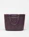 MZ Wallace Large Metro Tote Deluxe in Raisin Oxford at Baseline Social