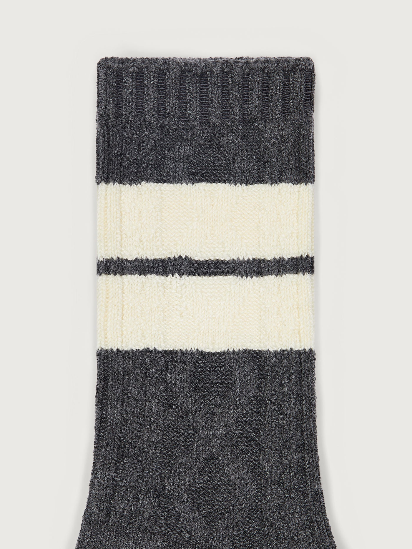 Varley Eagleson Plush Cable Sock in Charcoal Marl/Egret at Baseline Social
