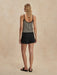 Varley Jared Knit Top in Black/ Egret at Baseline Social