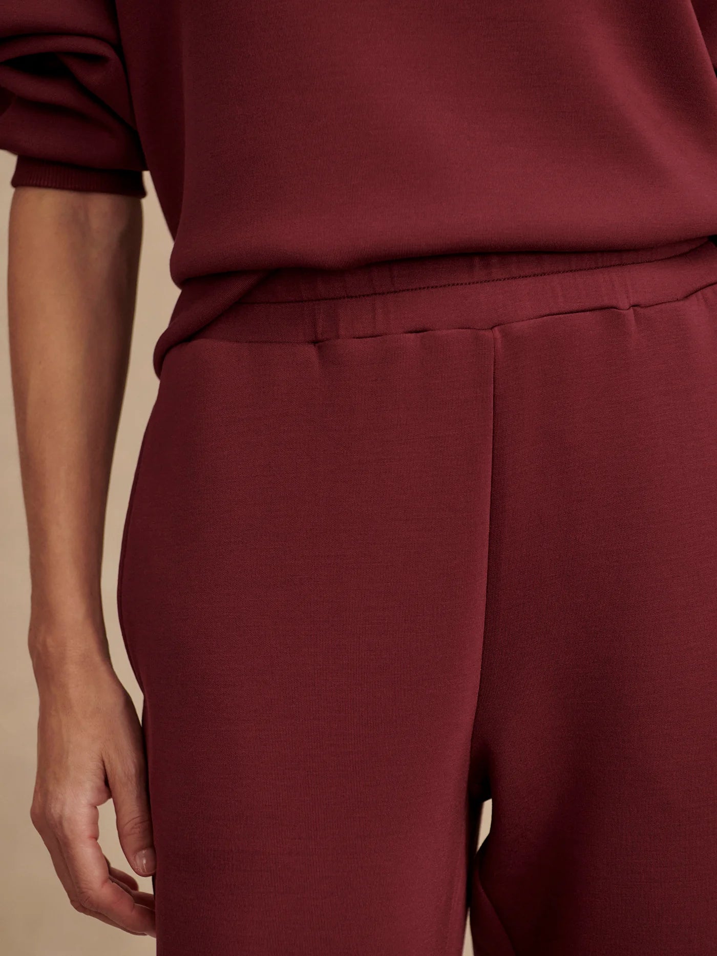 Varley Slim Cuff Pant 27.5" in New Maroon at Baseline Social