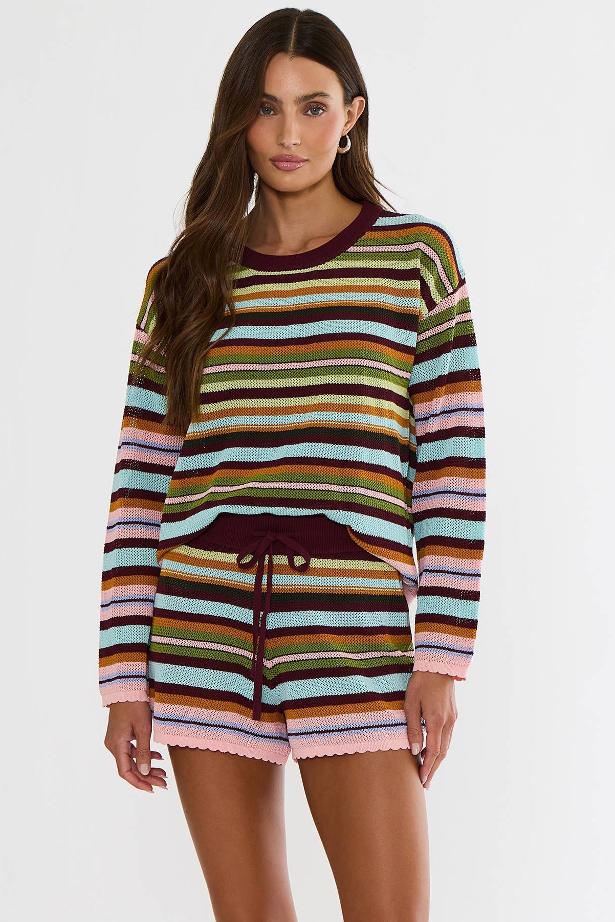 Beach Sweater in Paradise Stripe