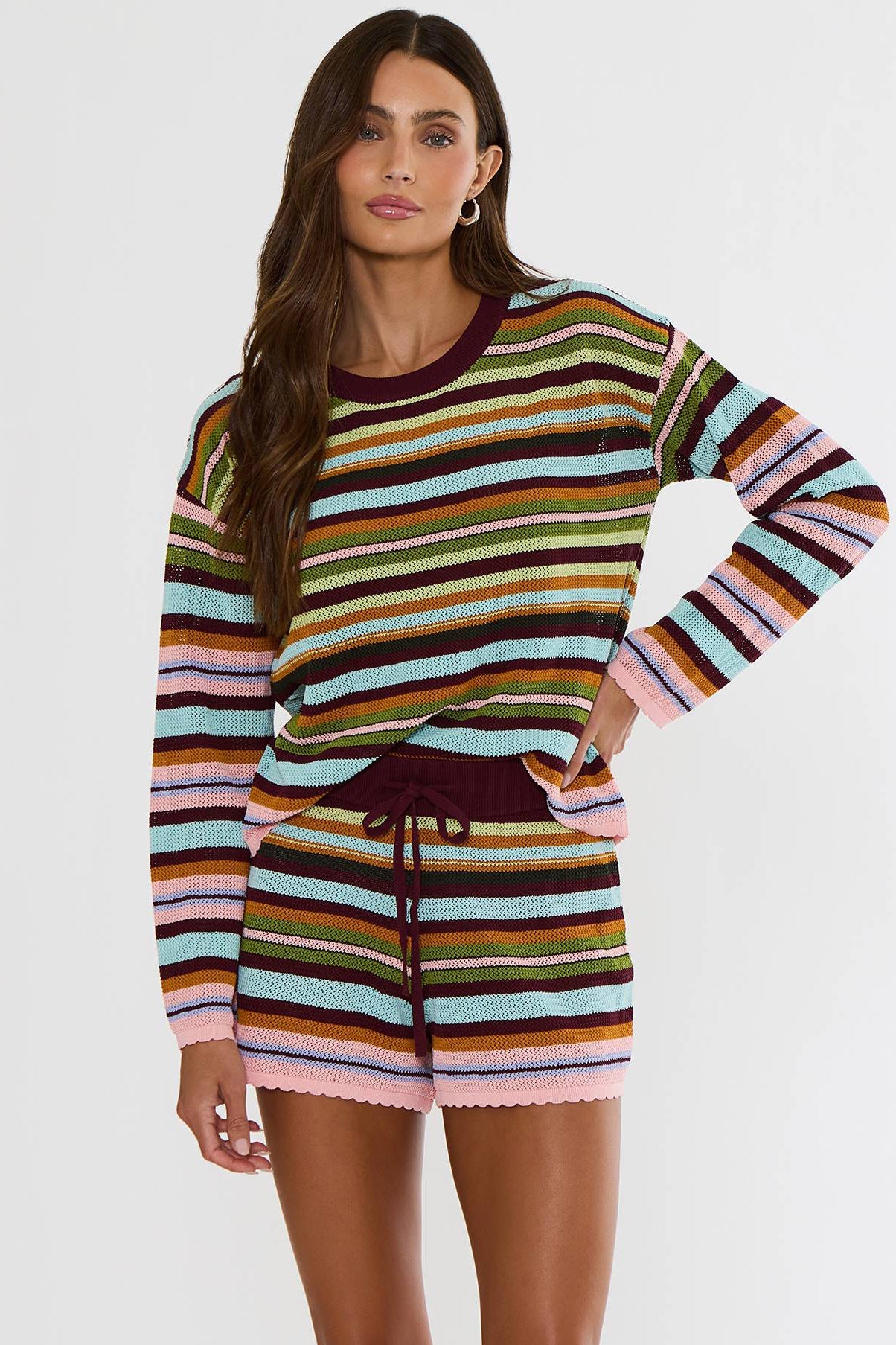 Beach Sweater in Paradise Stripe