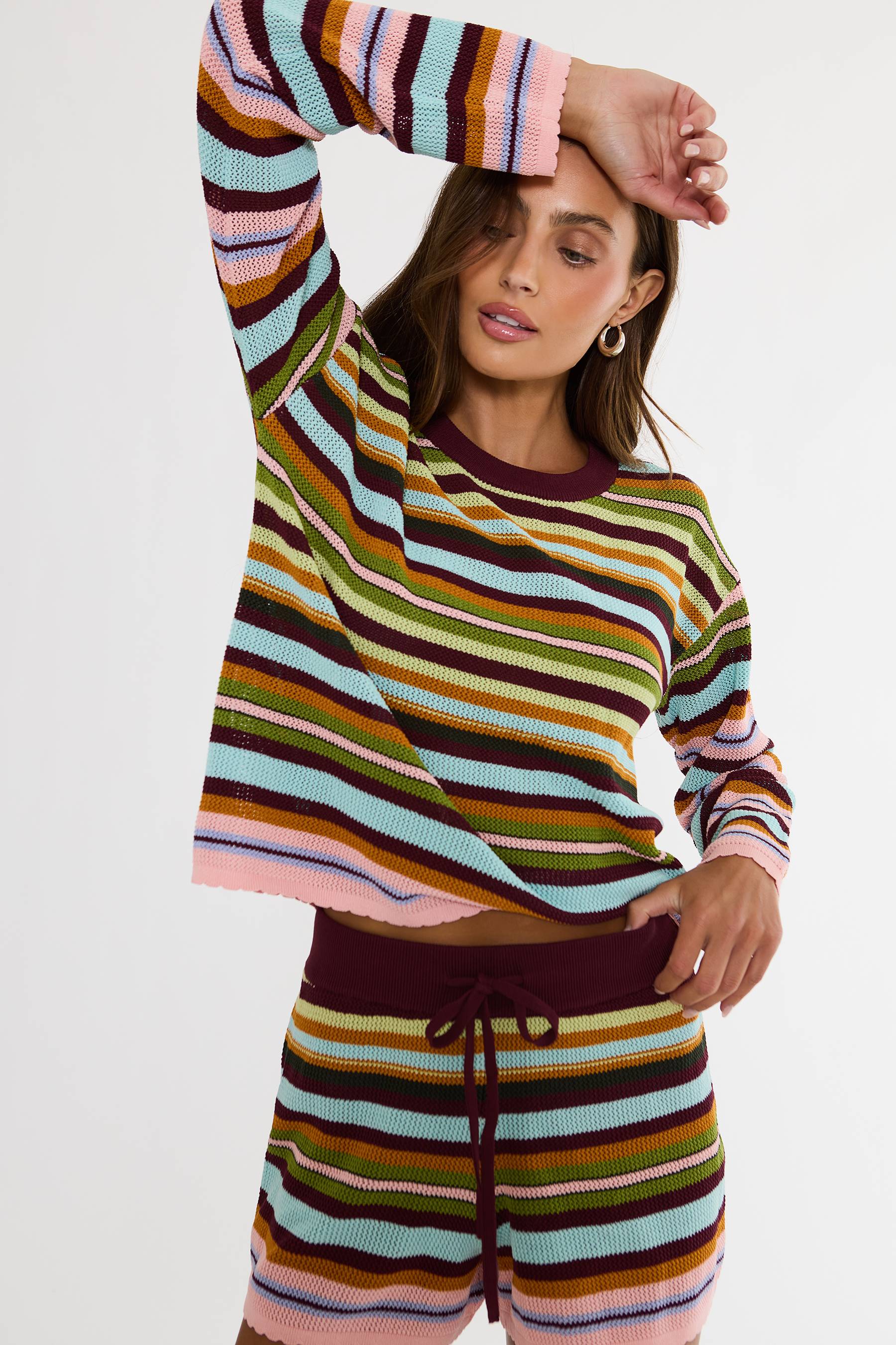 Beach Sweater in Paradise Stripe