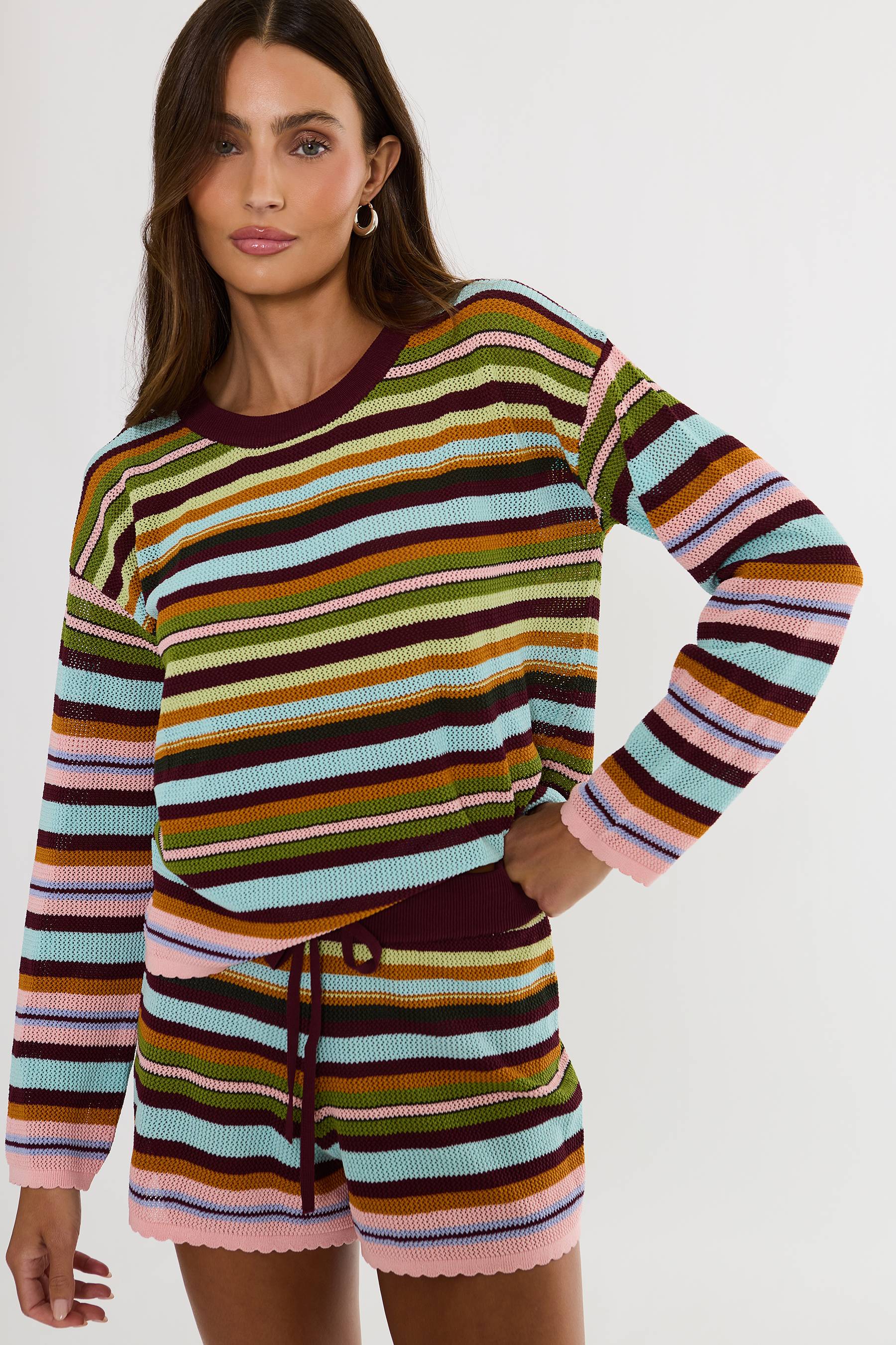 Beach Sweater in Paradise Stripe