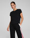 Spanx Cap Sleeve Tee in Very Black at Baseline Social