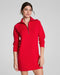 Spanx Half Zip Dress in Red at Baseline Social