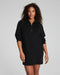 Spanx Half Zip Dress in Black at Baseline Social