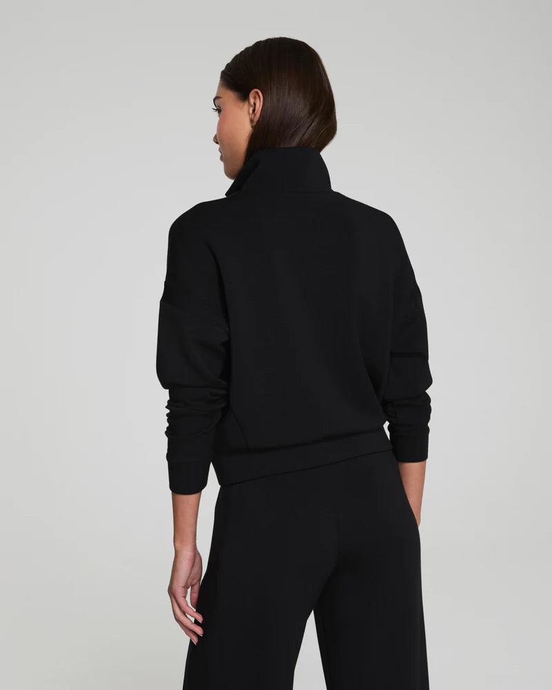 Spanx AirEssentials Track Jacket in Very Black at Baseline Social