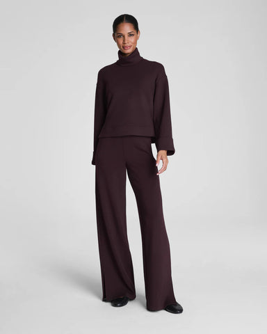 Spanx Zero Waistband Wide Leg Pant in Truffle Brown at Baseline Social