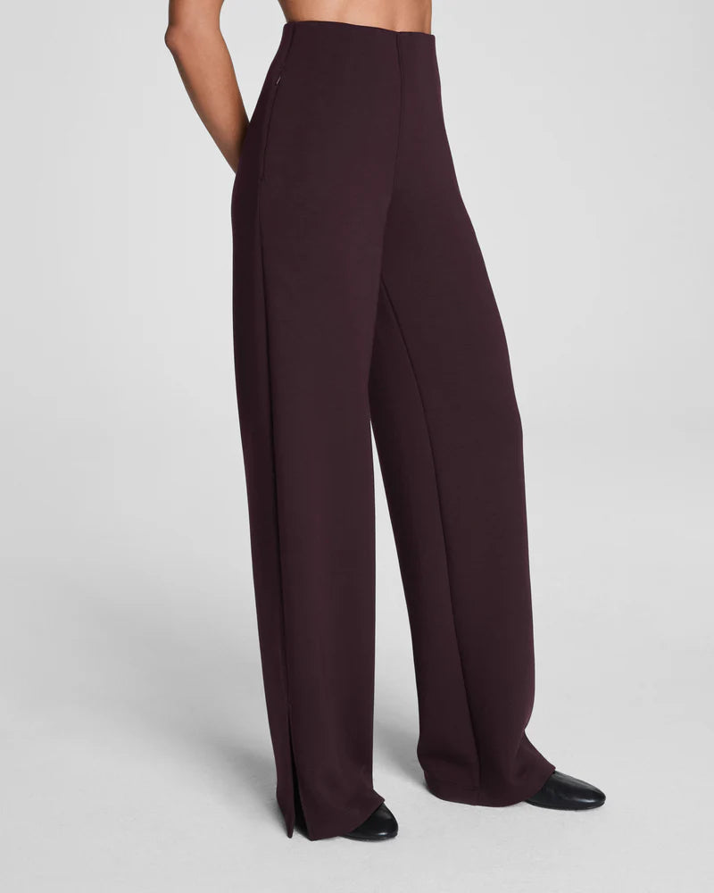 Zero Waistband Wide Leg Pant in Truffle Brown - Baseline Social