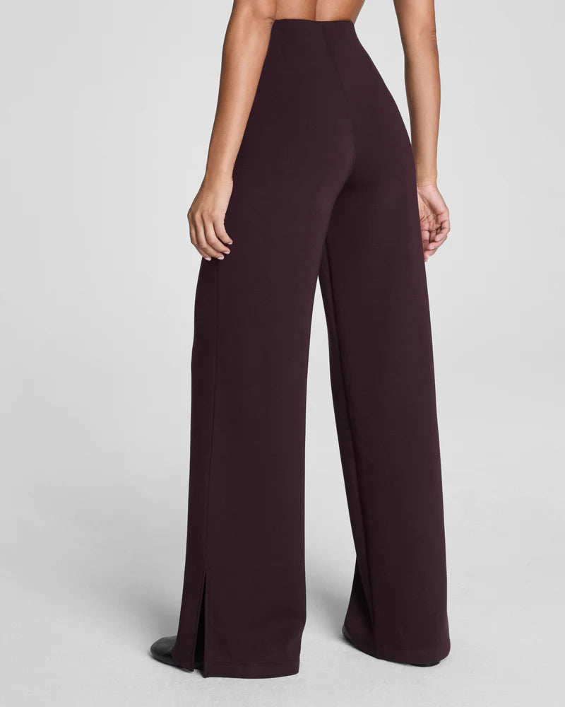 Spanx Zero Waistband Wide Leg Pant in Truffle Brown at Baseline Social