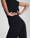 Mockneck Jumpsuit in Very Black - Baseline Social