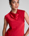 Spanx Silky Smooth Cowl Neck Sleeveless Top in Red at Baseline Social