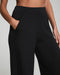 Spanx AirEssentials Wide Leg Track Pant in Very Black at Baseline Social