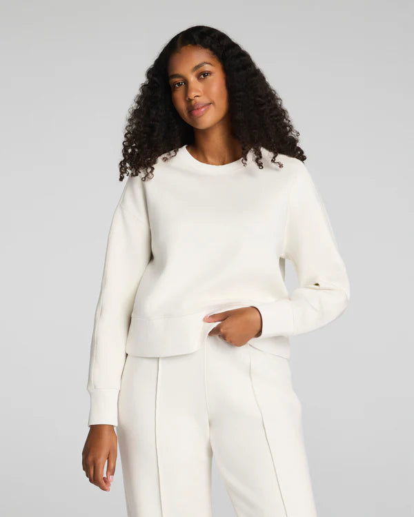 SPANX AirEssentials Luxe Crewneck in Ivory at Baseline Social 