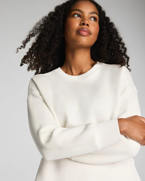SPANX AirEssentials Luxe Crewneck in Ivory at Baseline Social 