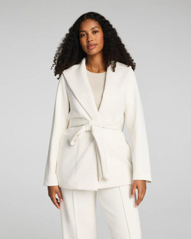 SPANX Luxe Wrap Cardigan in Ivory at Baseline Social