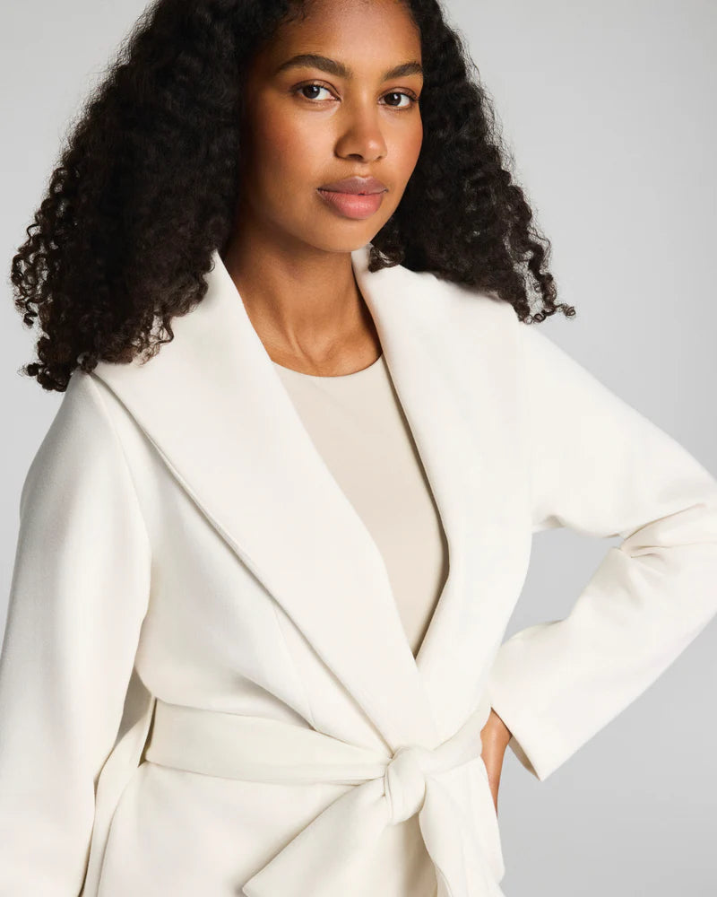 SPANX Luxe Wrap Cardigan in Ivory at Baseline Social