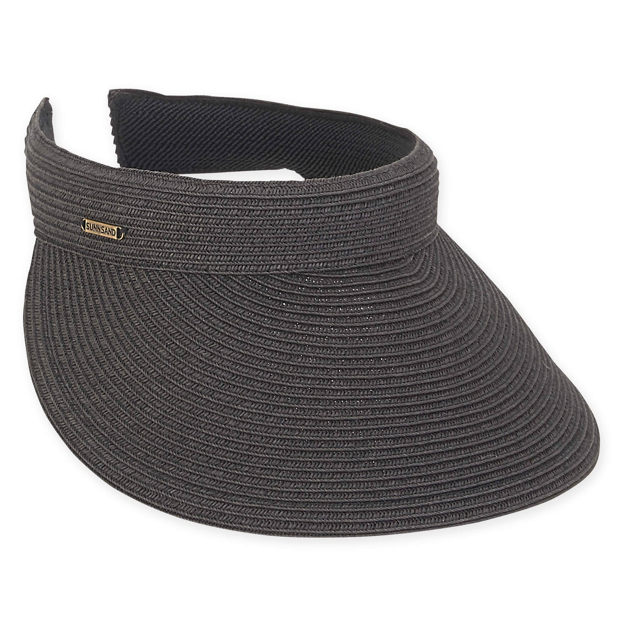 Black, Paperbraid Visor Brim 4"