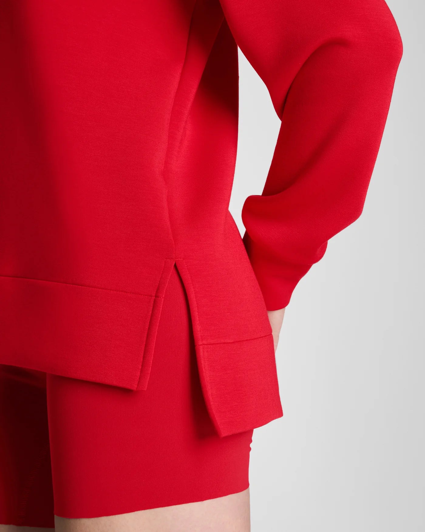 SPANX AirEssentials Crewneck Tunic in Red at Baseline Social