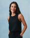 SPANX AirEssentials French Rib Sleeveless Jumpsuit in Very Black at Baseline Social