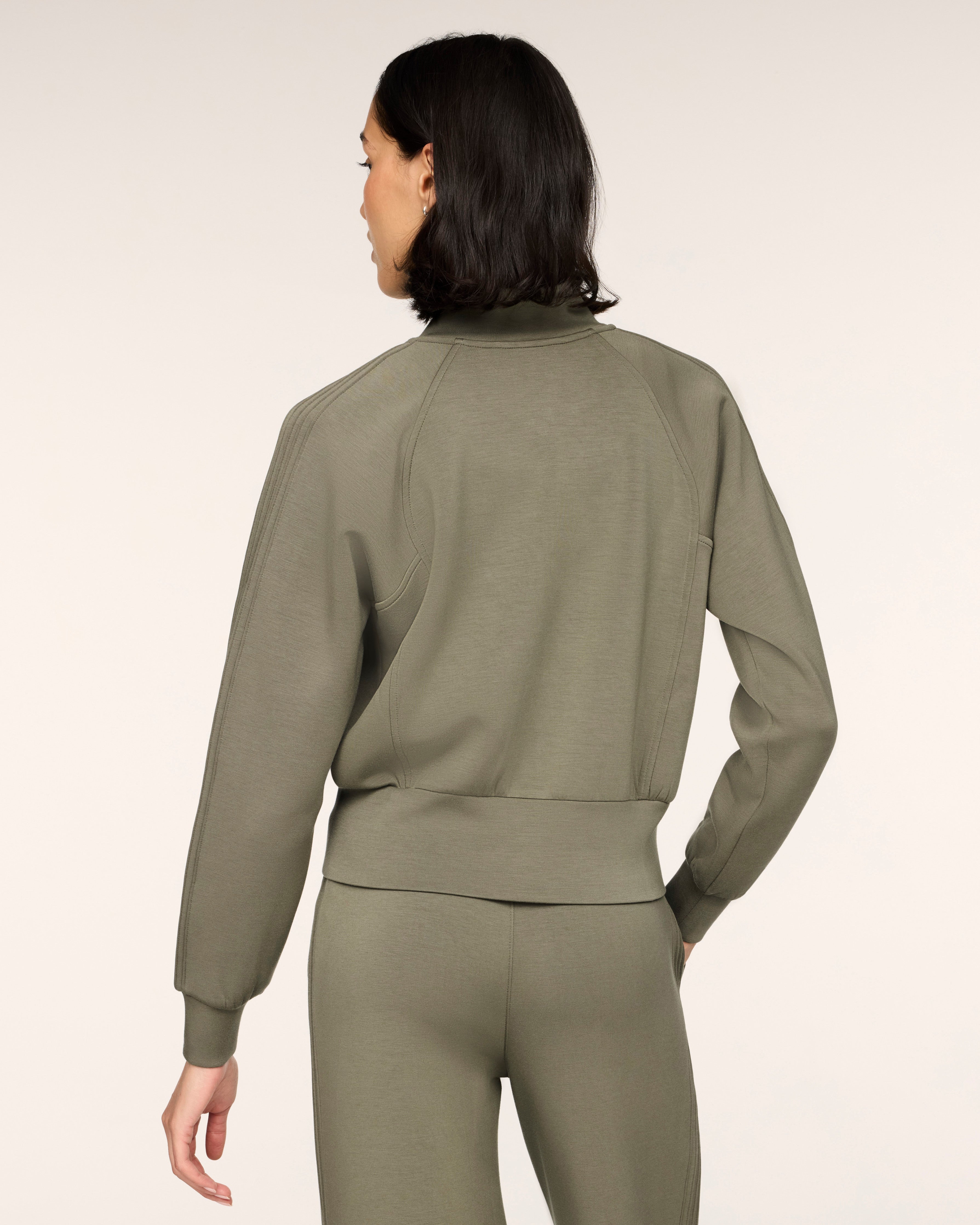 AirEssentials Pintuck Track Jacket in Herb - official SPANX photo