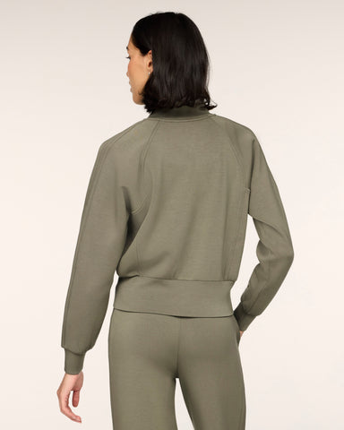 AirEssentials Pintuck Track Jacket in Herb - official SPANX photo