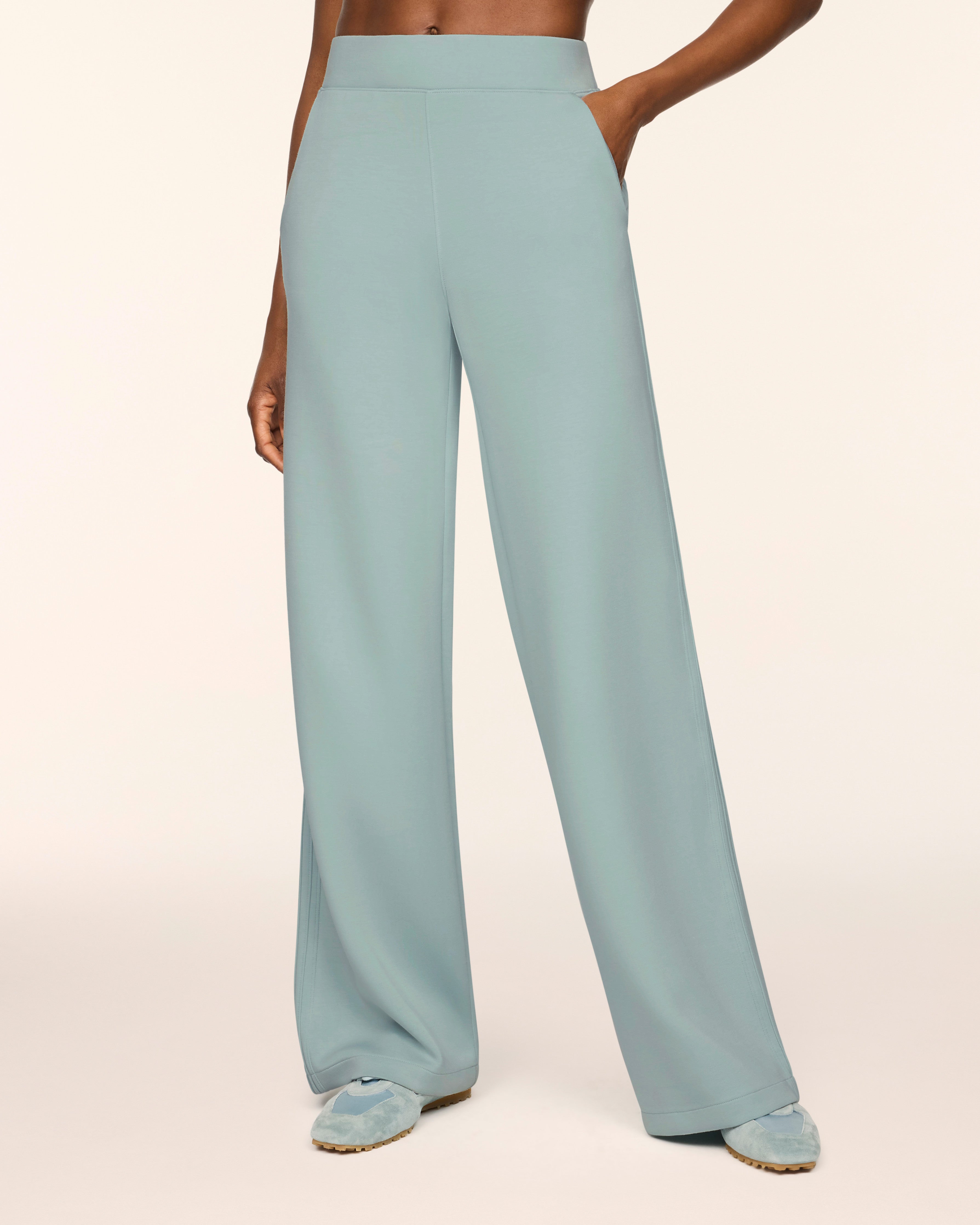 AirEssentials Pintuck Wide Leg Pant in Dew - official SPANX photo