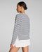 SPANX AirEssentials Crewneck Long Sleeve in Navy Stripes at Baseline Social